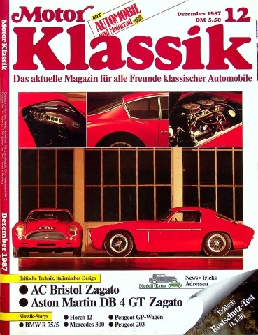 Deckblatt Motor Klassik (12/1987)